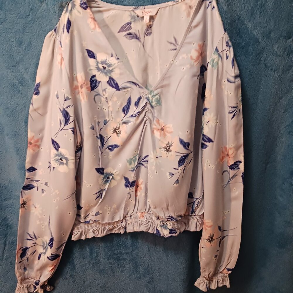 Blue Floral Blouse